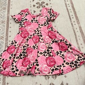 Pink Floral Kids Dress